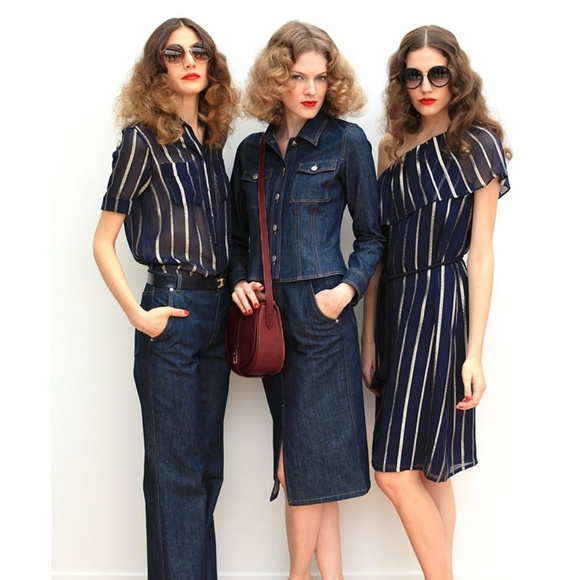 A.P.C. Dresses & Skirts - APC  Dress One Shoulder Blue size Small